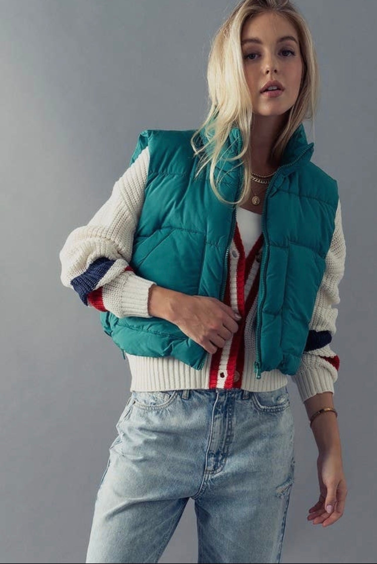 Cropped Puffer Vest