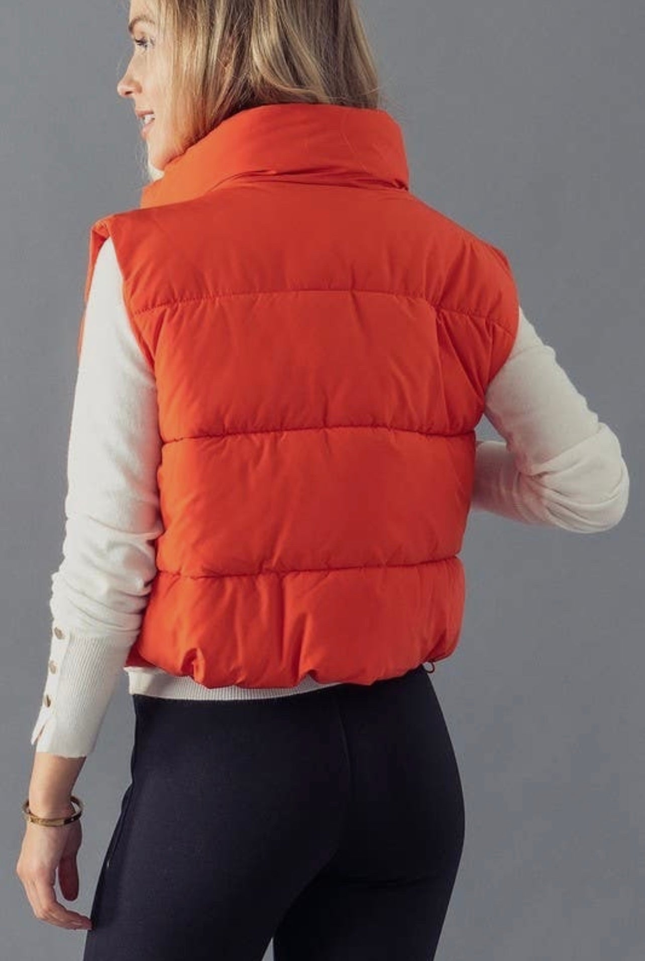 Cropped Puffer Vest