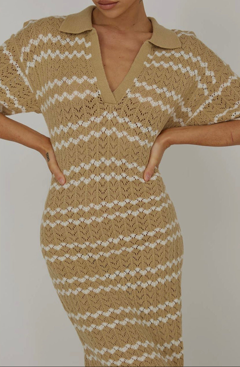 Knit VNeck Maxi