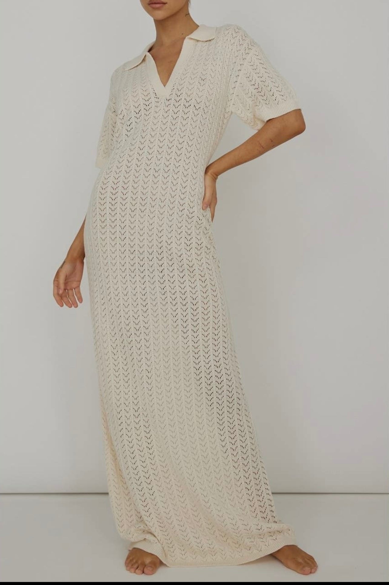 Knit VNeck Maxi