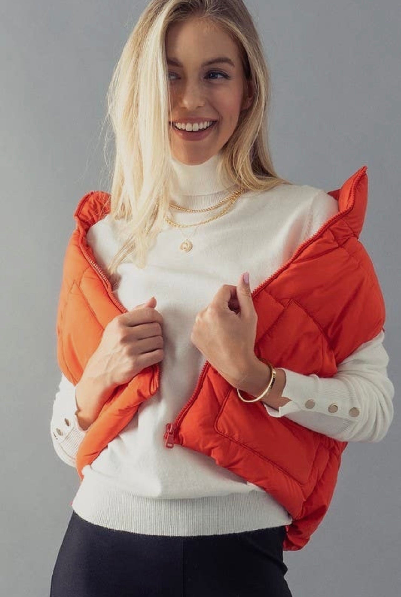Cropped Puffer Vest