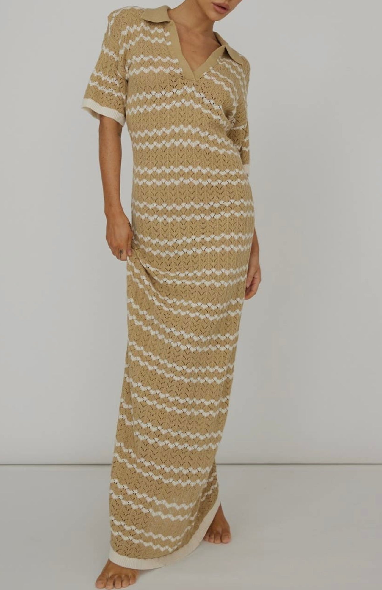 Knit VNeck Maxi