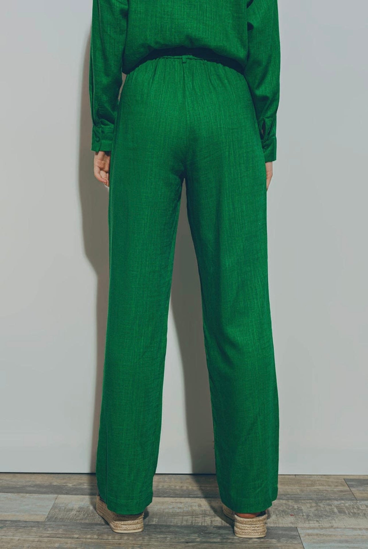 Relaxed Fit Linen Pants Set