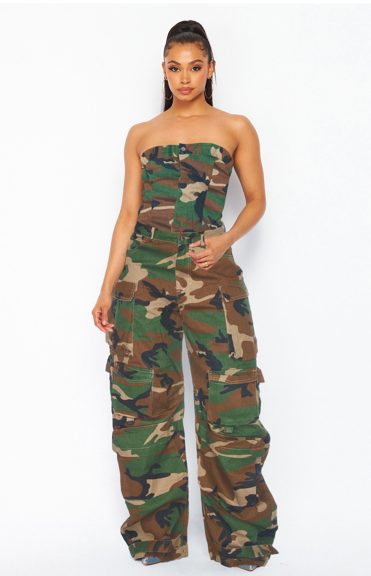 Camo Cargo Jumpsuit