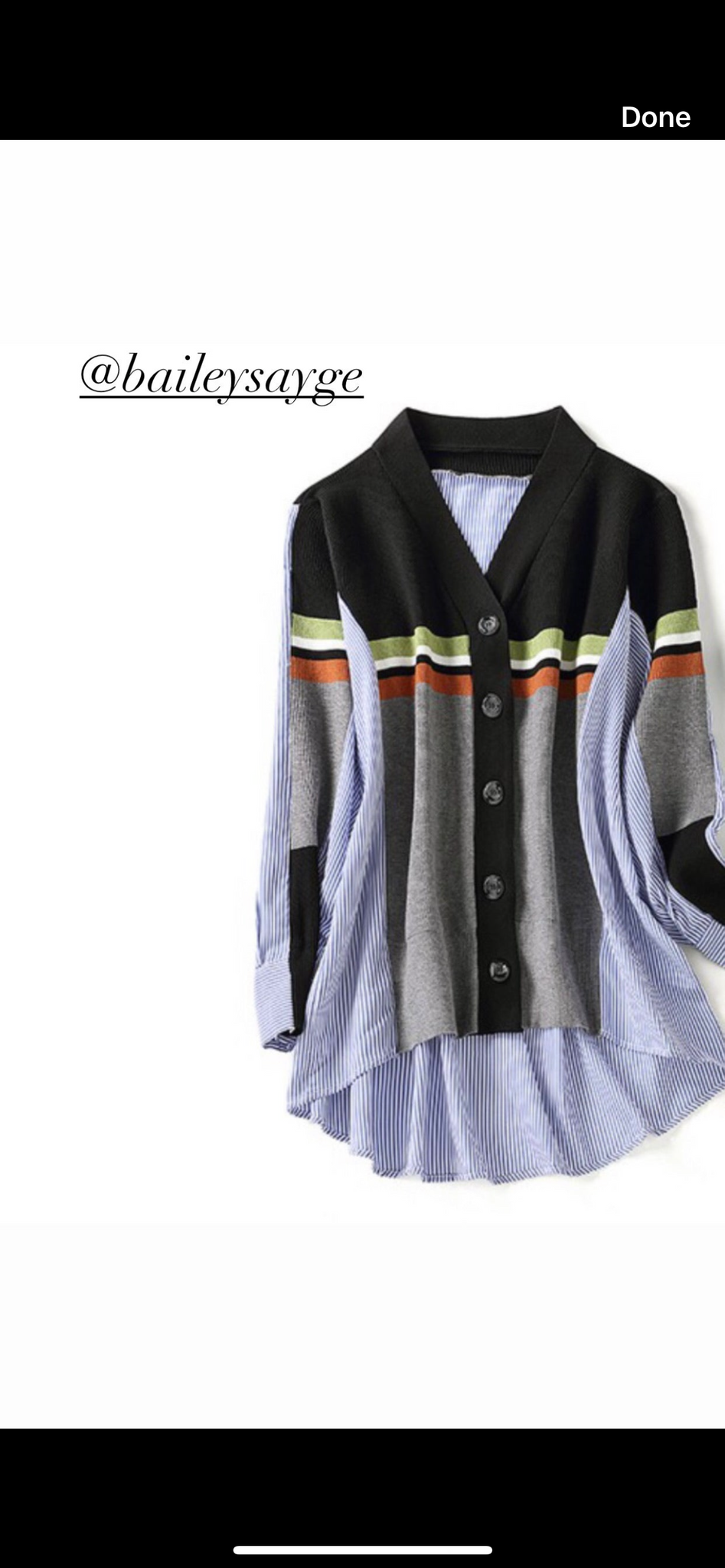 Multi Color Knit Sweater Top