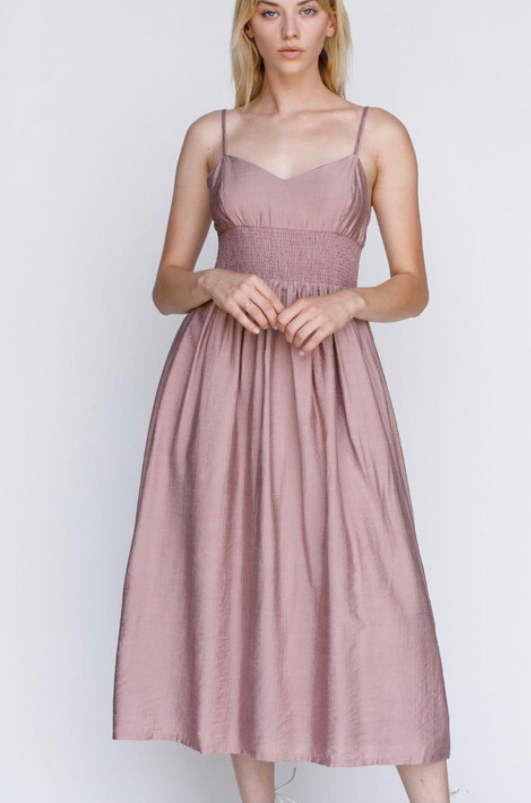 Spaghetti Strap Midi Dress