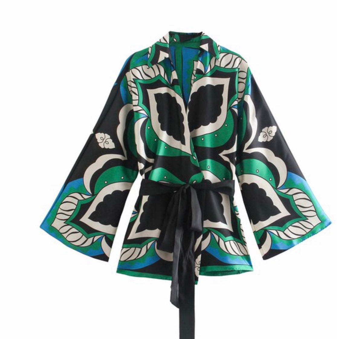 Bermuda Print Kimono Top