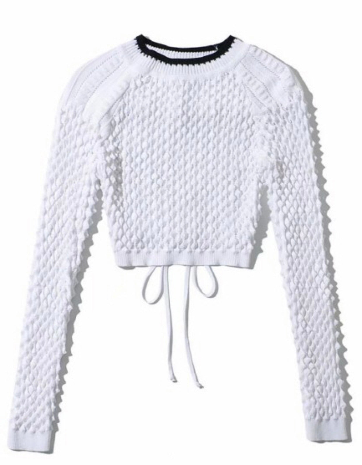 Long Sleeve Open Knit Sweater Top