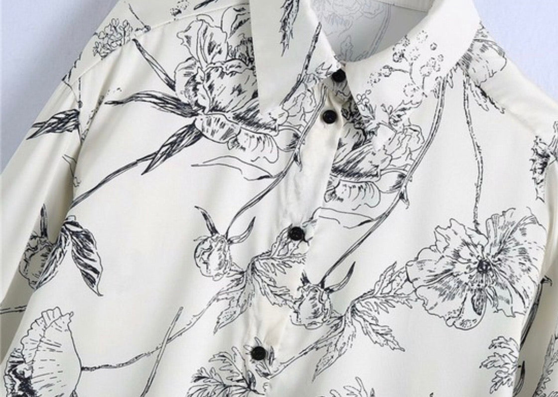 Printed Long Sleeve Lounge Set