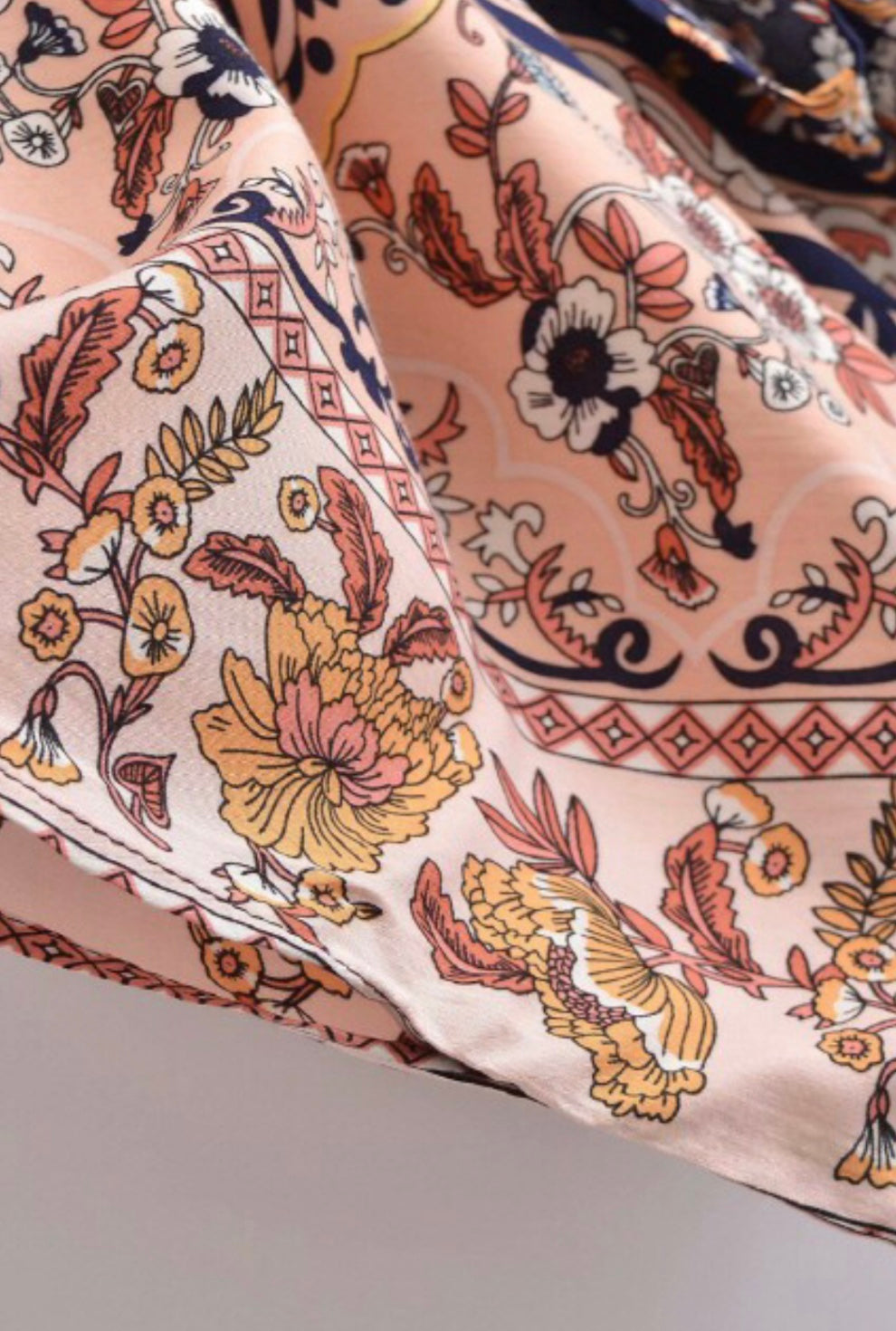 Floral Kimono Style Robe