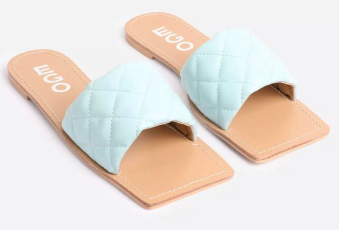 Stephanie Quilted Flat Sandals