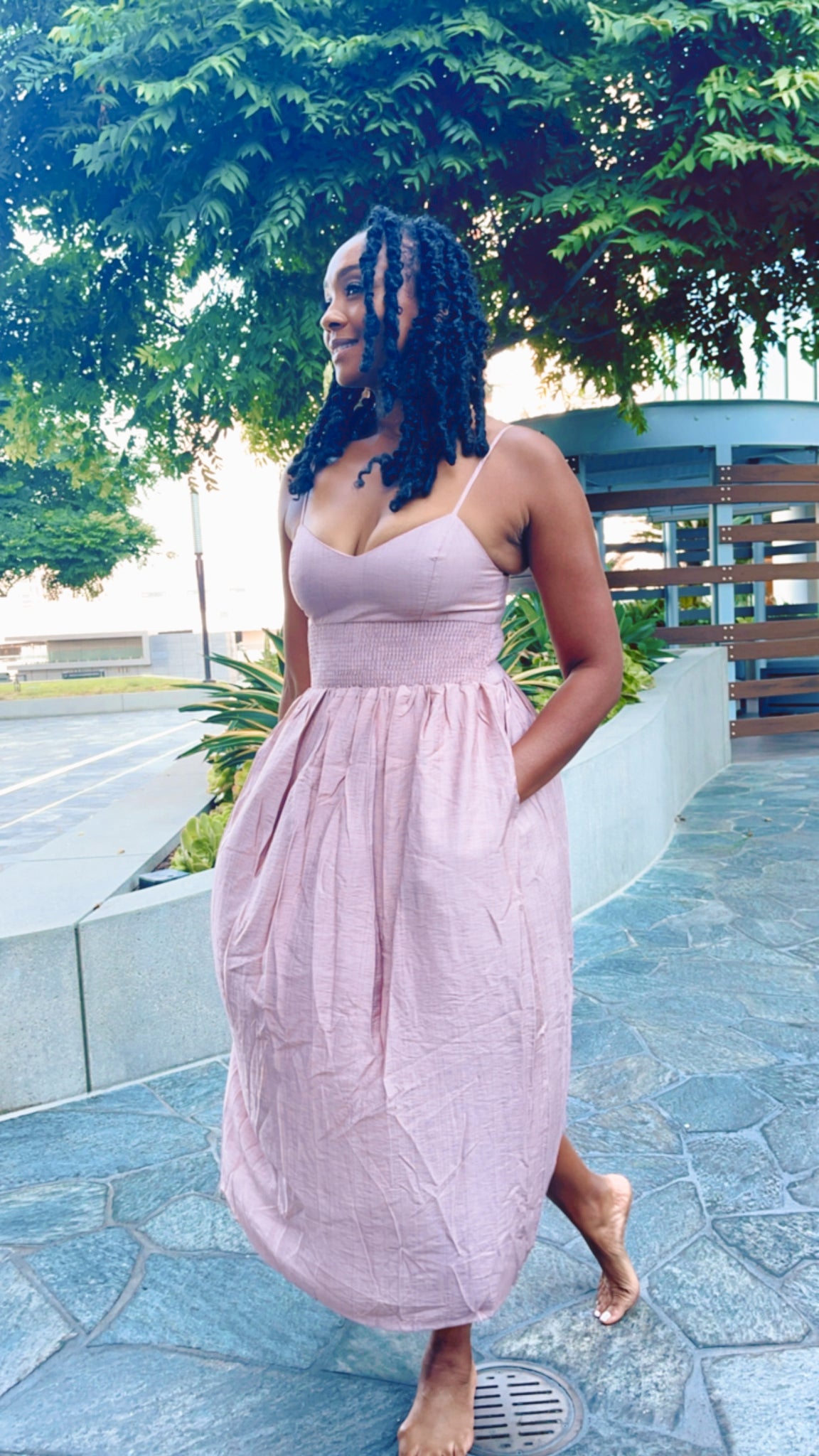 Spaghetti Strap Midi Dress