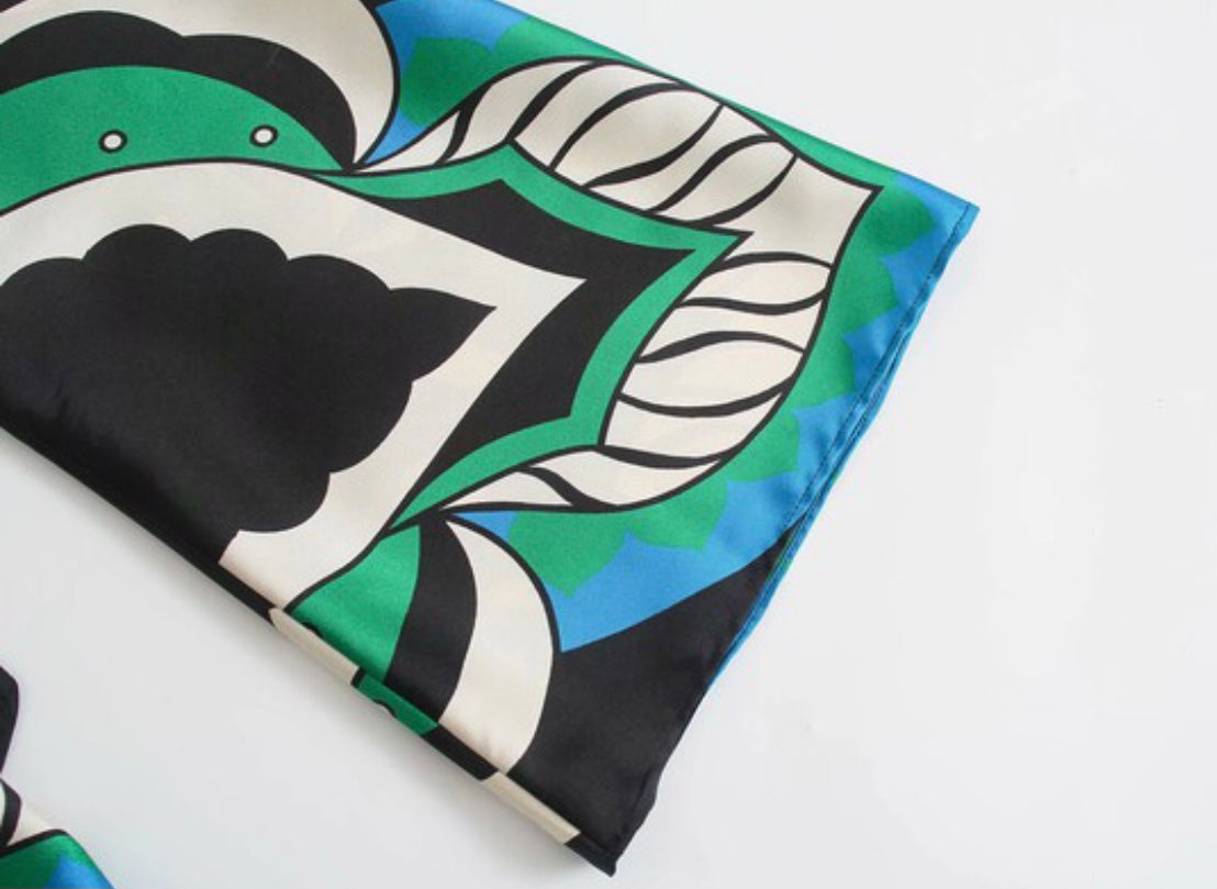 Bermuda Print Kimono Top