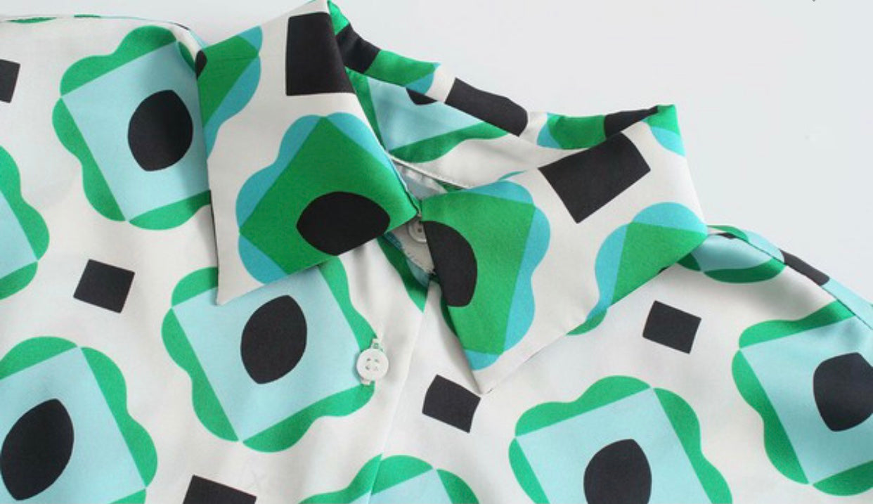 Geometric Print Shirt