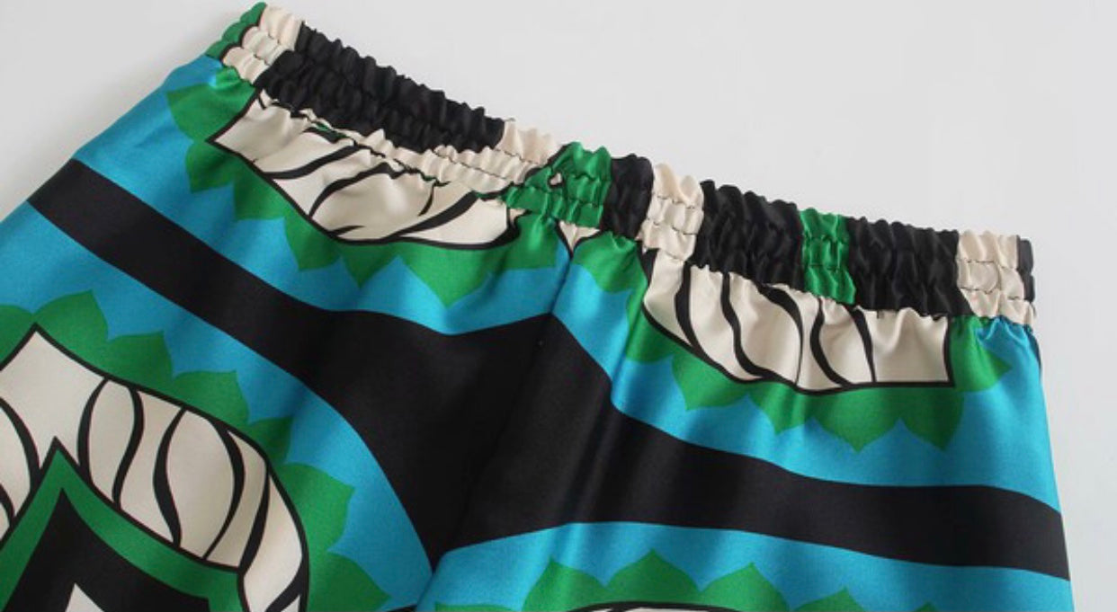 Bermuda Print Pants