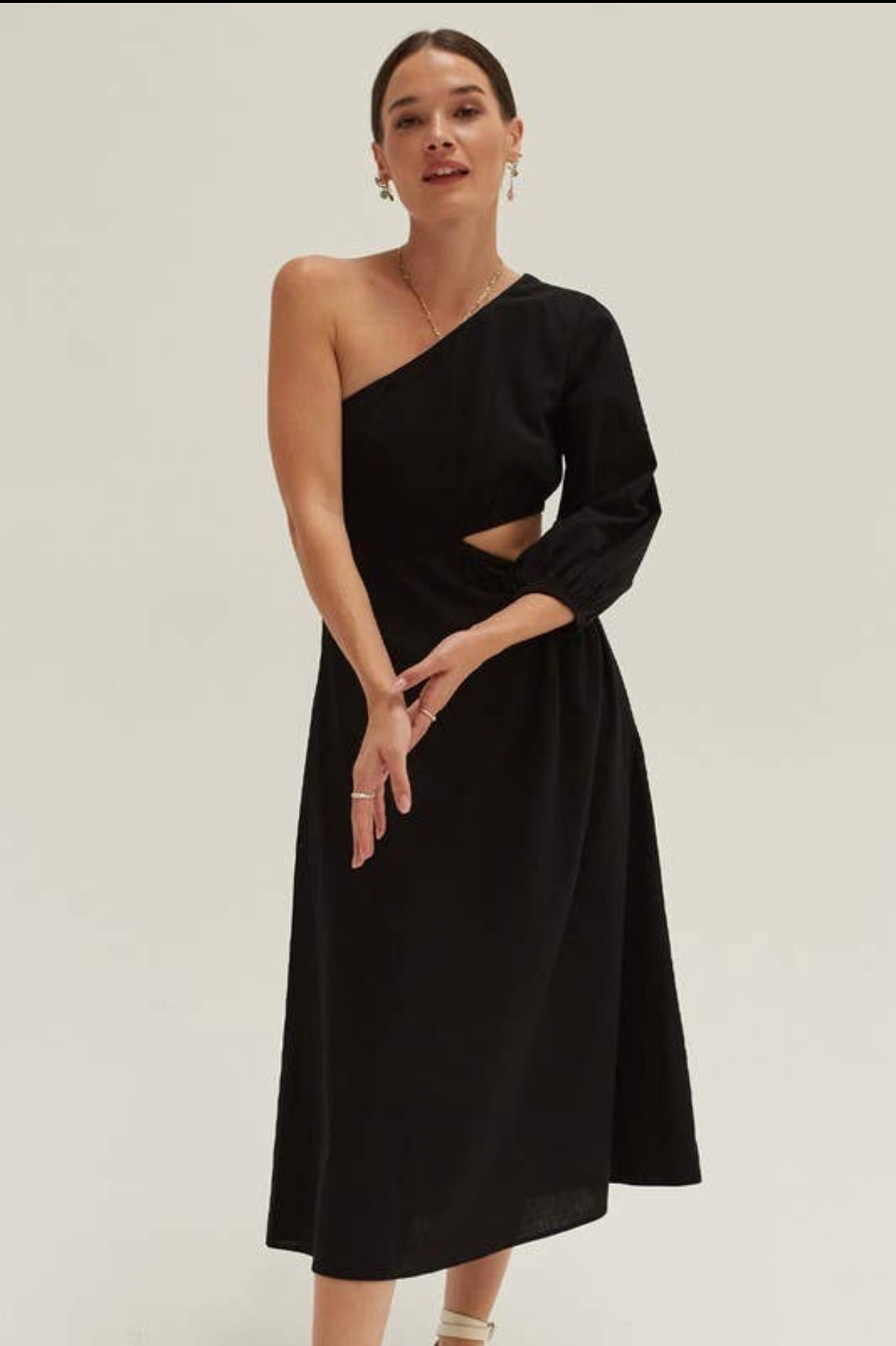 One Shoulder Cut Out Dress