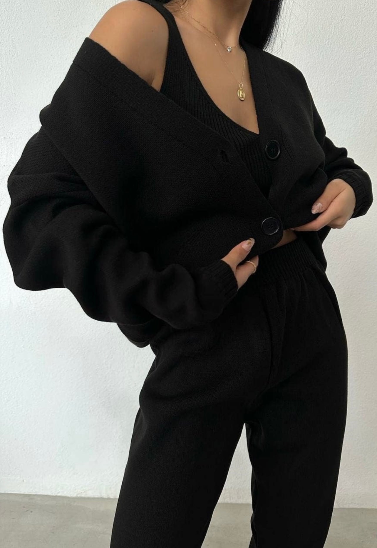 3pc Knit Jogger and Cardigan set