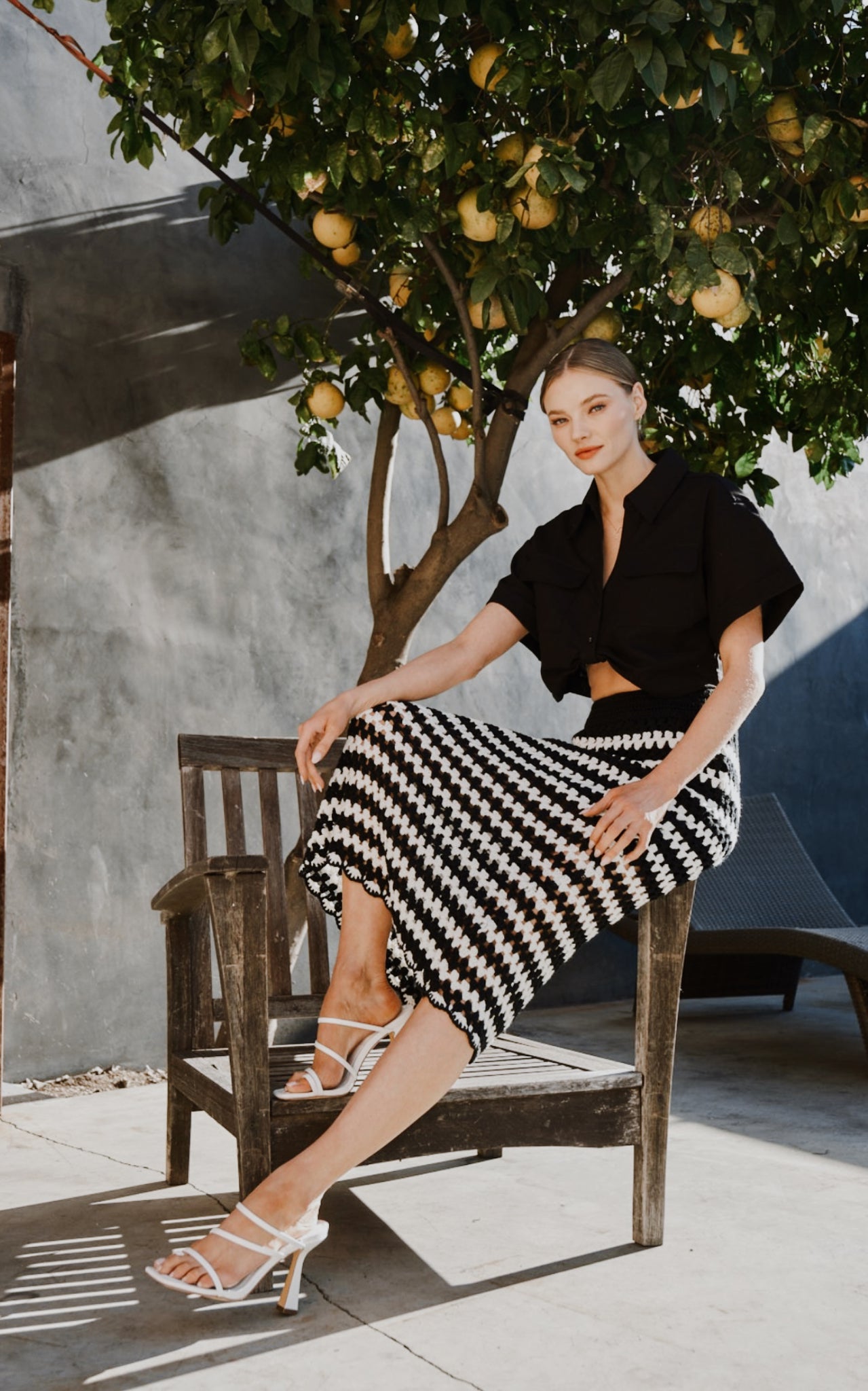 Striped Knit Skirt