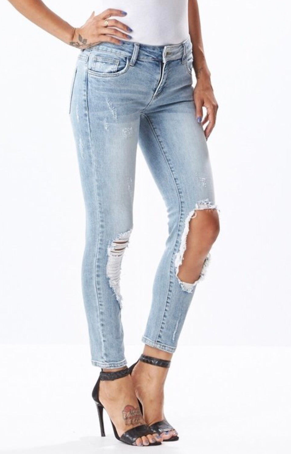 Bailey Distressed Denim - Bailey Sayge 