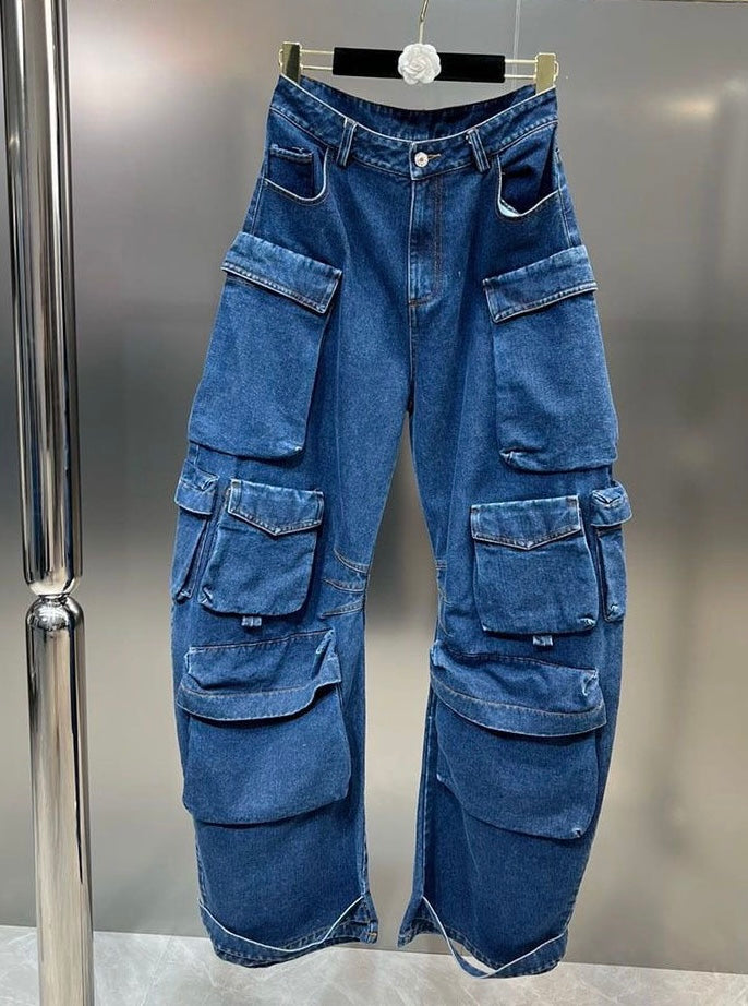 Oversized Denim Cargo