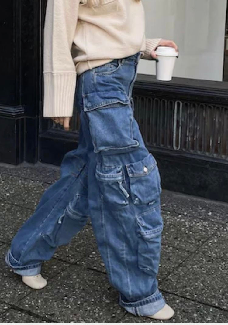 Oversized Denim Cargo