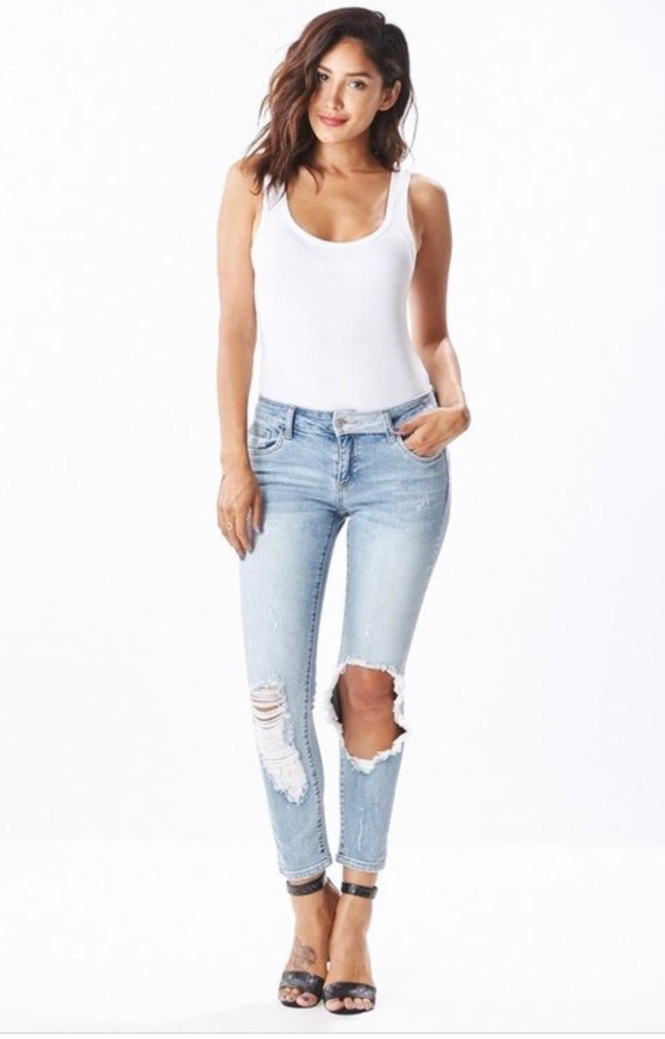 Bailey Distressed Denim - Bailey Sayge 