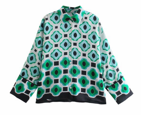 Geometric Print Shirt