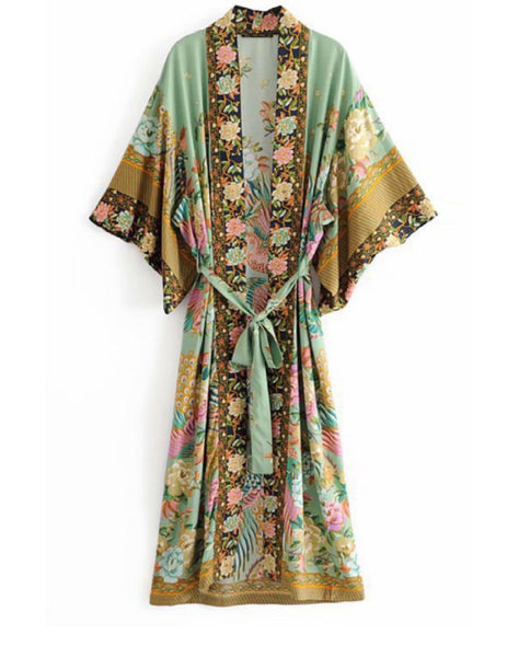 Floral Kimono Style Robe